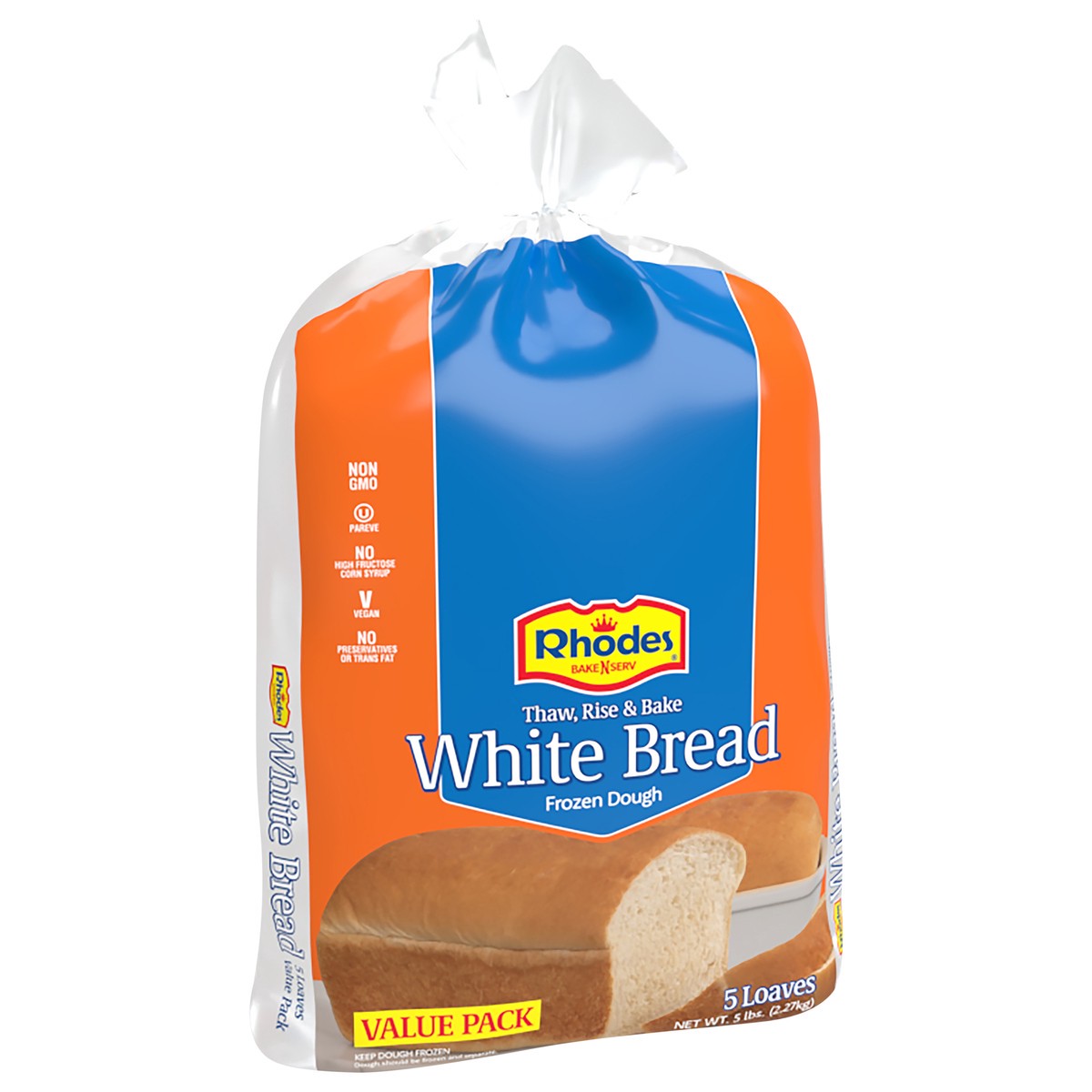 slide 3 of 4, Rhodes White Frozen Bread Dough, 5 ct