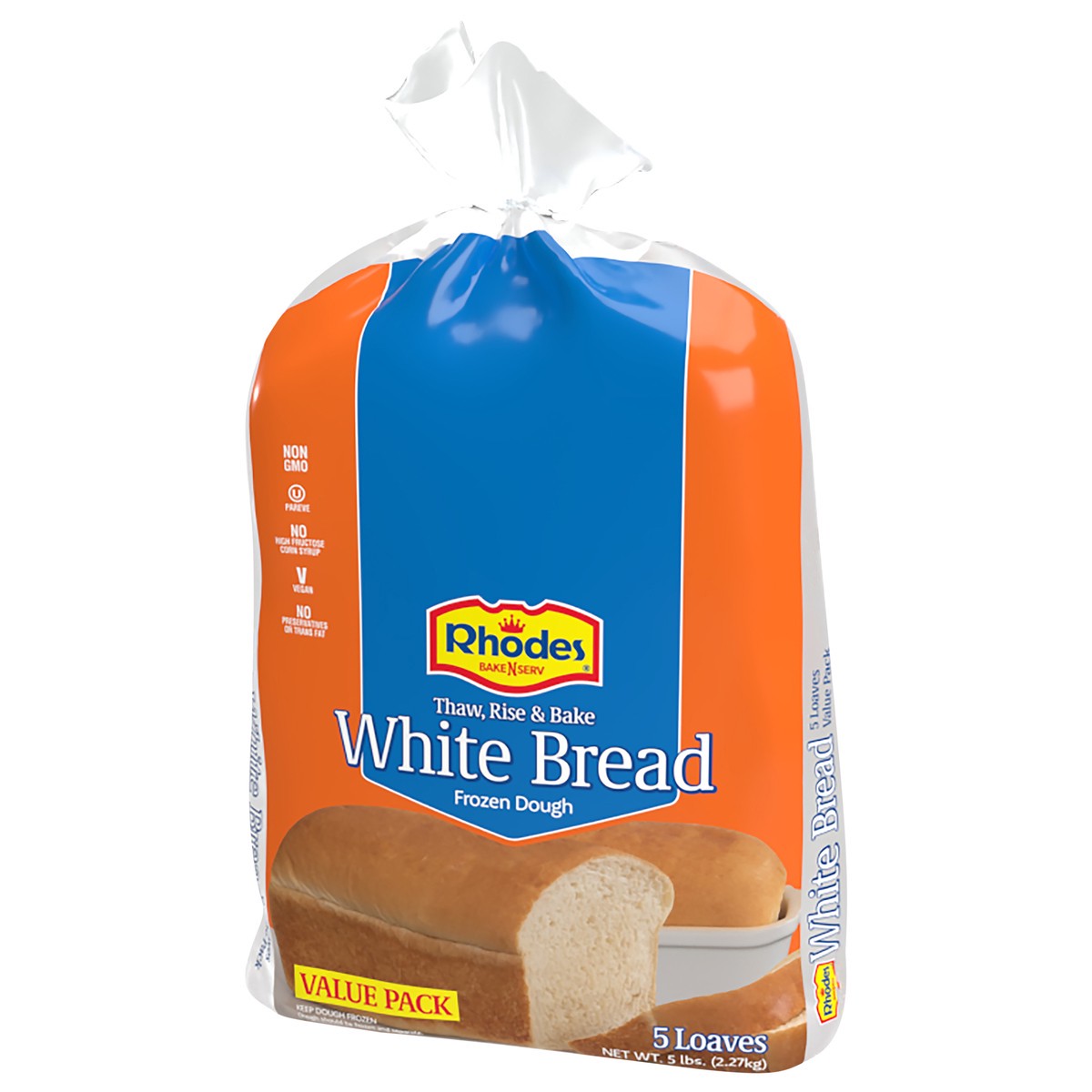 slide 4 of 4, Rhodes White Frozen Bread Dough, 5 ct