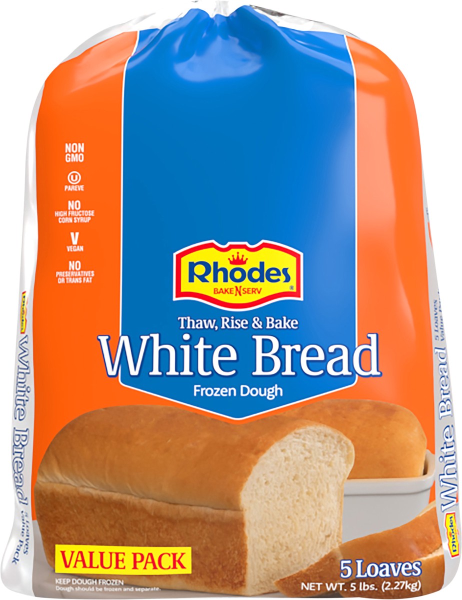 slide 2 of 4, Rhodes White Frozen Bread Dough, 5 ct