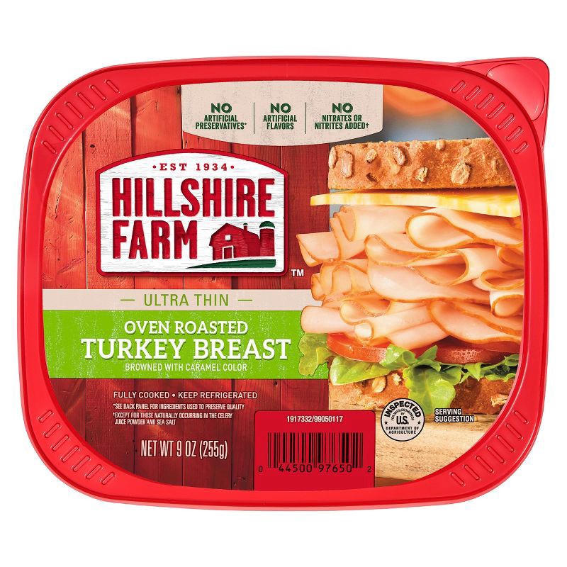 slide 1 of 5, Hillshire Farm Ultra Thin Oven Roasted Turkey Breast, 9 oz
