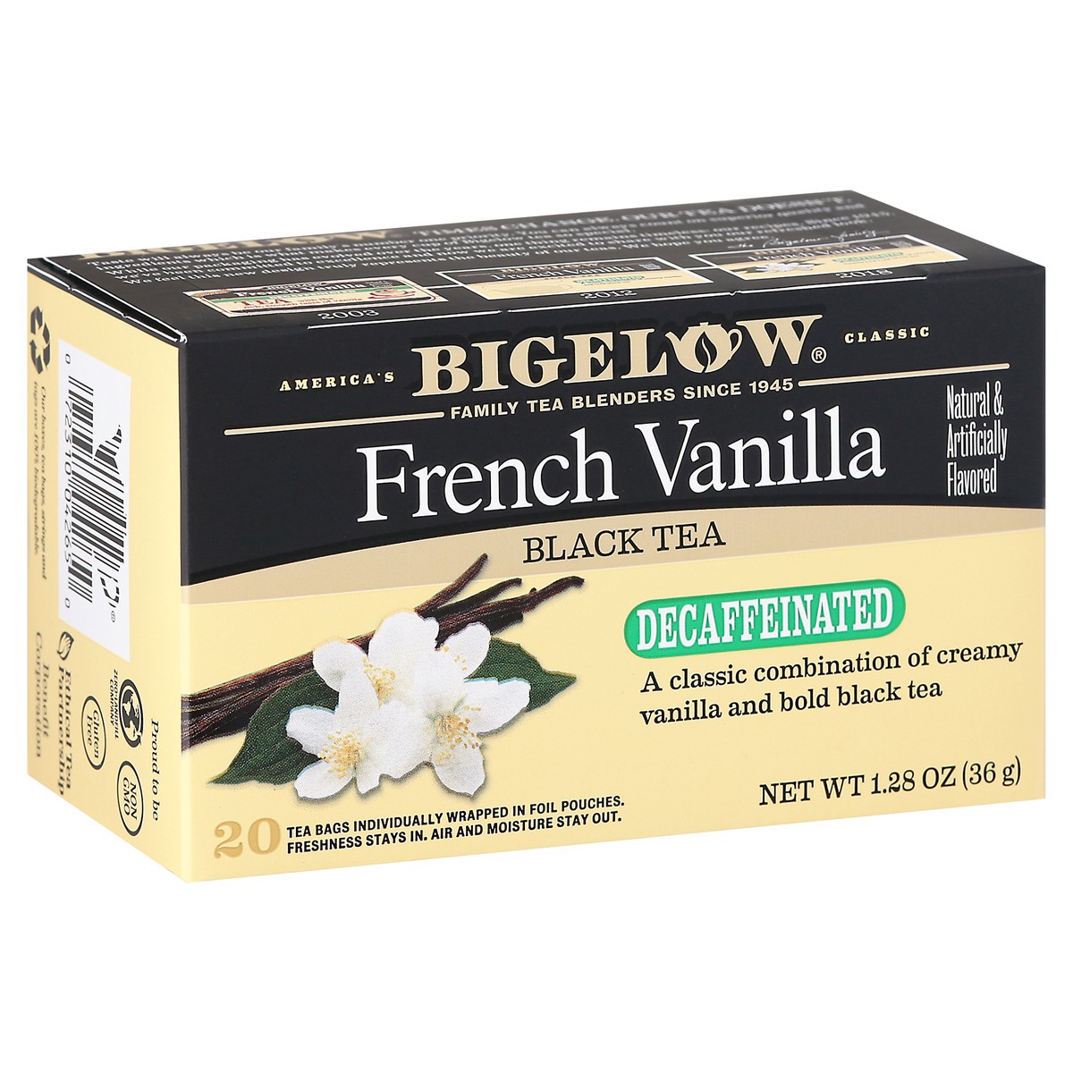 slide 6 of 9, Bigelow Decaffeinated French Vanilla Black Tea 20 Tea Bags, 20 ct