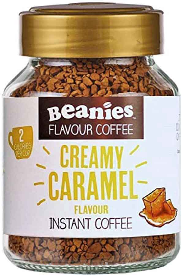 slide 1 of 1, Beanies Flavour Coffee Creamy Caramel Instant Coffee, 50 gram