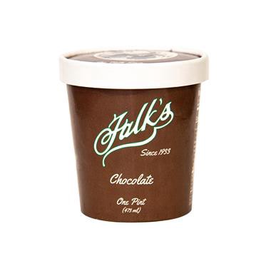 slide 1 of 1, Falk's Chocolate Ice Cream, 1 pint