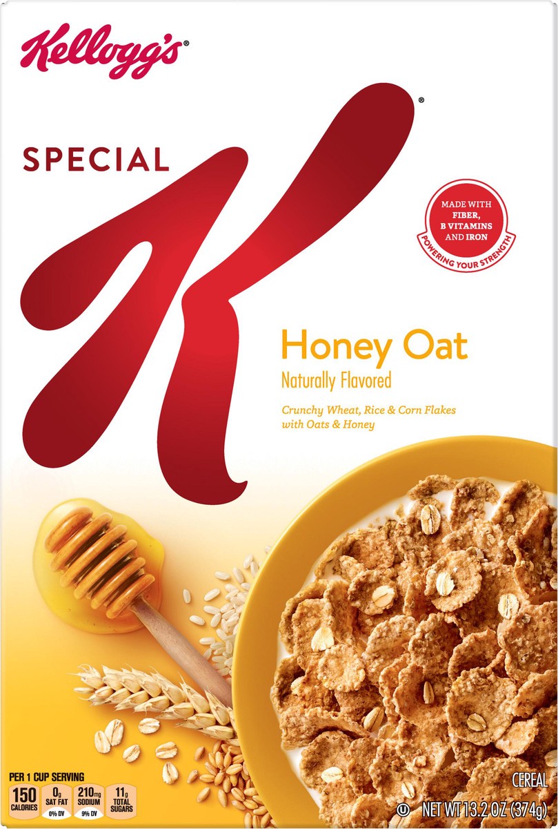 slide 9 of 10, Special K Kellogg's Special K Breakfast Cereal, Honey Oat, 13.2 oz, 13.2 oz