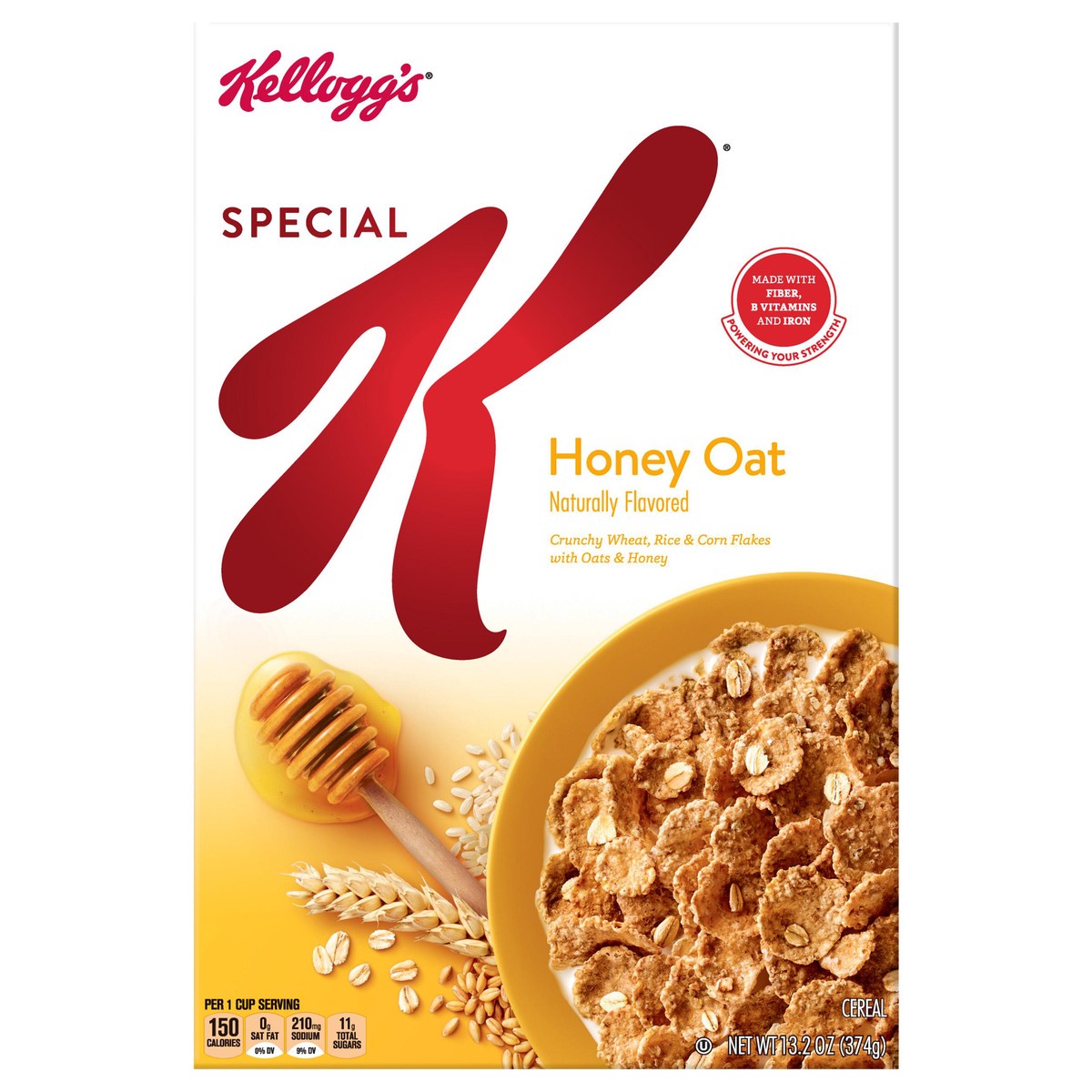 slide 5 of 10, Special K Kellogg's Special K Breakfast Cereal, Honey Oat, 13.2 oz, 13.2 oz