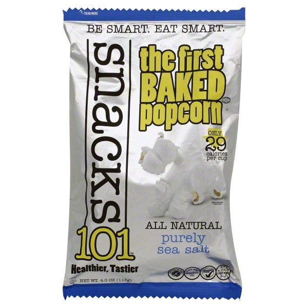 slide 1 of 1, Snacks 101 Popcorn Sea Salt, 4 oz