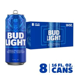 Bud Light Beer, 8 Pack Beer, 16 FL OZ Cans, 4.2% ABV