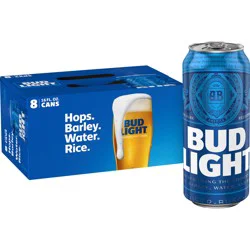 Bud Light Beer, 8 Pack Beer, 16 FL OZ Cans, 4.2% ABV