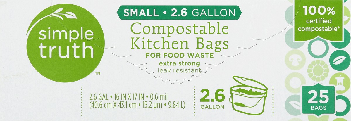 slide 1 of 5, Simple Truth Kitchen Bags 25 ea, 25 ct