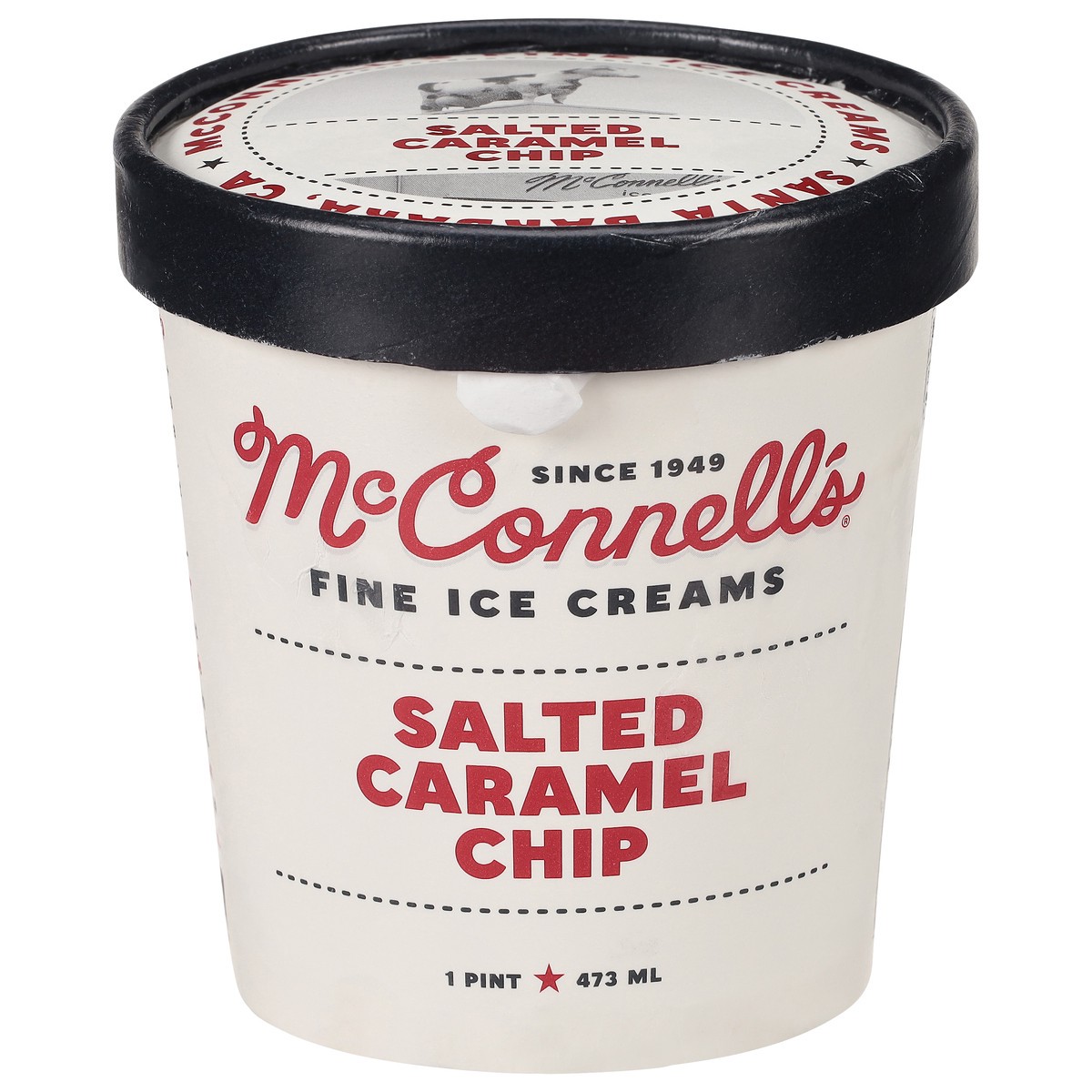 slide 1 of 9, McConnell's Fine Ice Creams Salted Caramel Chip Ice Cream 1 pt, 1 pint