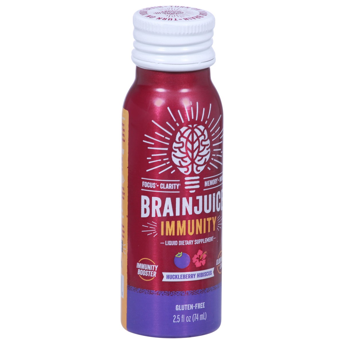 slide 6 of 10, BrainJuice Huckleberry Hibiscuss Immunity 1 2.5 fl oz, 2.50 fl oz