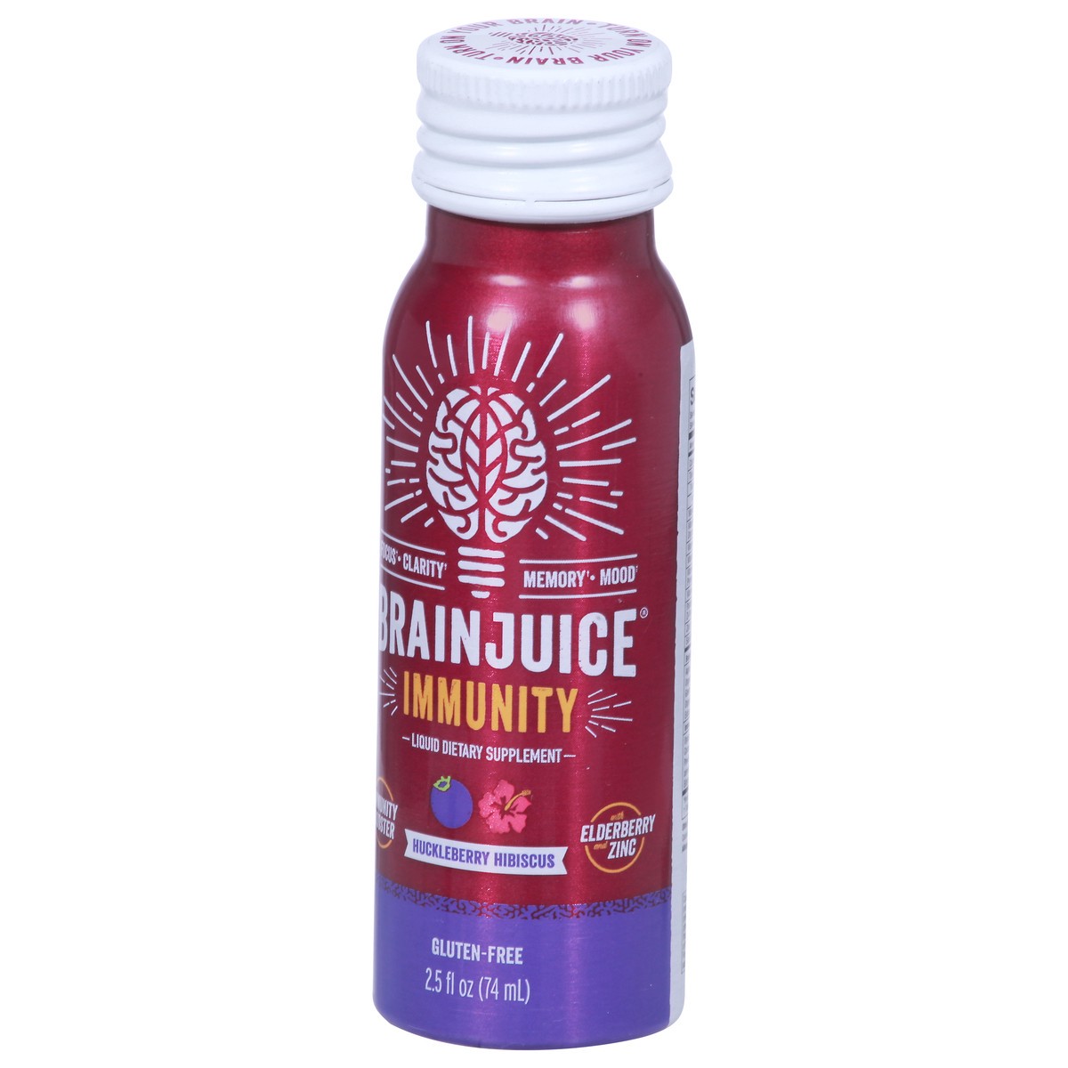 slide 9 of 10, BrainJuice Huckleberry Hibiscuss Immunity 1 2.5 fl oz, 2.50 fl oz