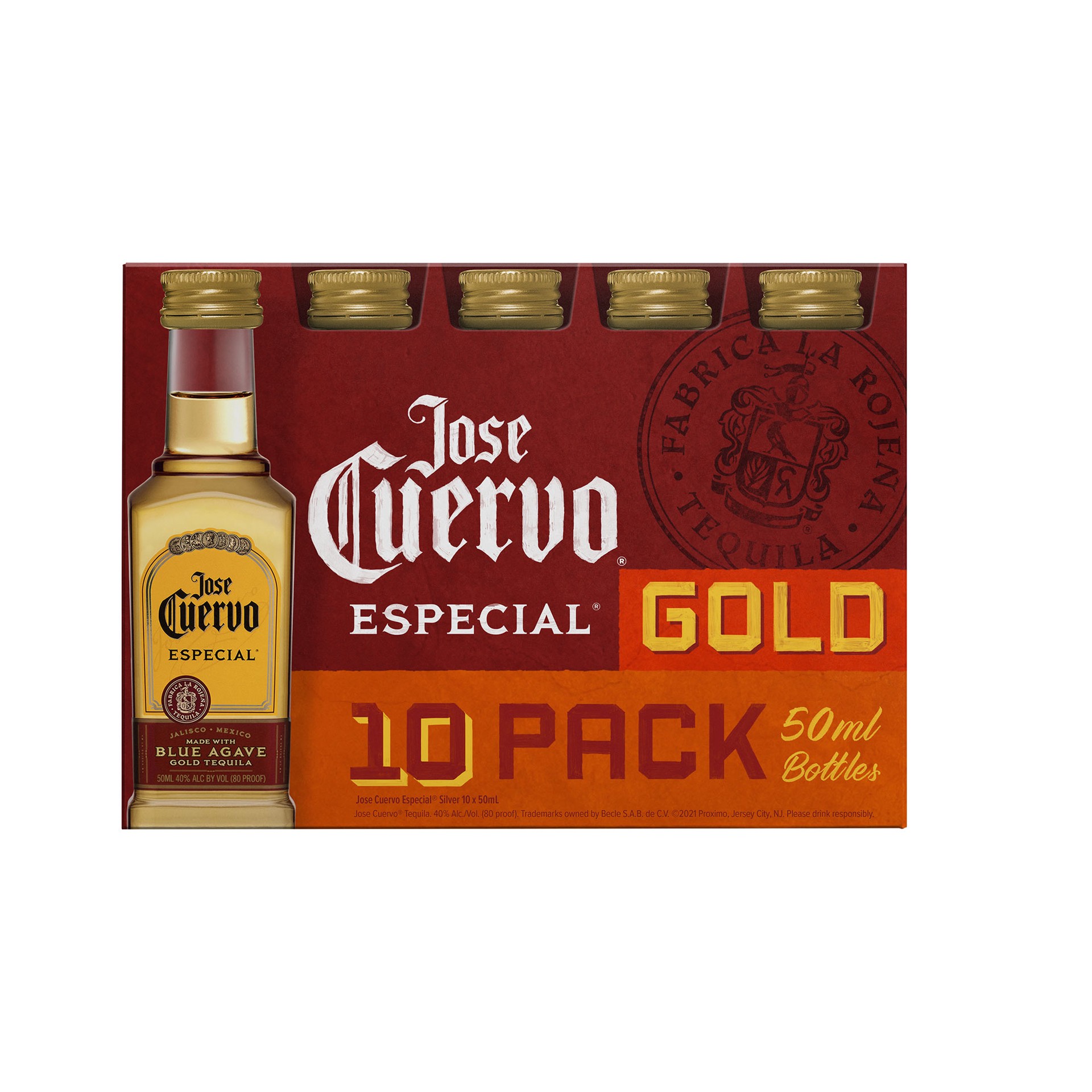 slide 7 of 9, Jose Cuervo Especial Gold Tequila 80 Proof - 10-50 ml, 50 ml