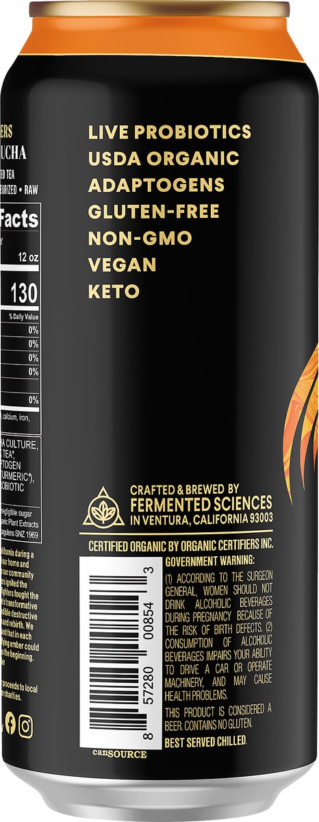 slide 4 of 4, Flying Embers Pineapple Chili Hard Kombucha 16 oz, 16 oz