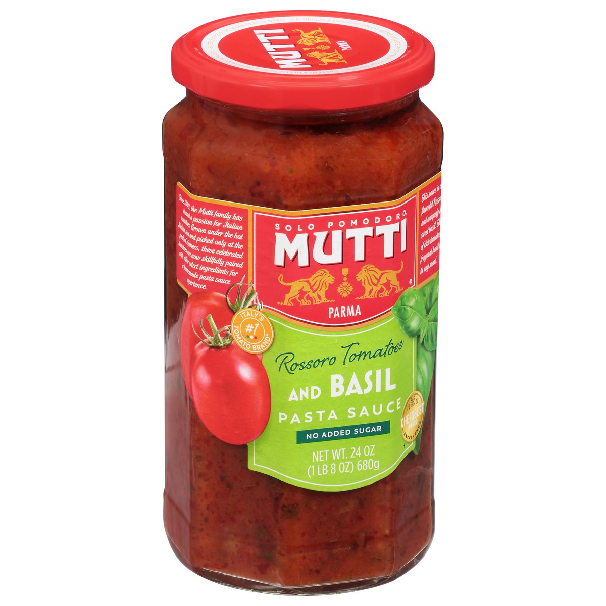 slide 4 of 9, Mutti Tomato Basil Pasta Sauce, 24 oz