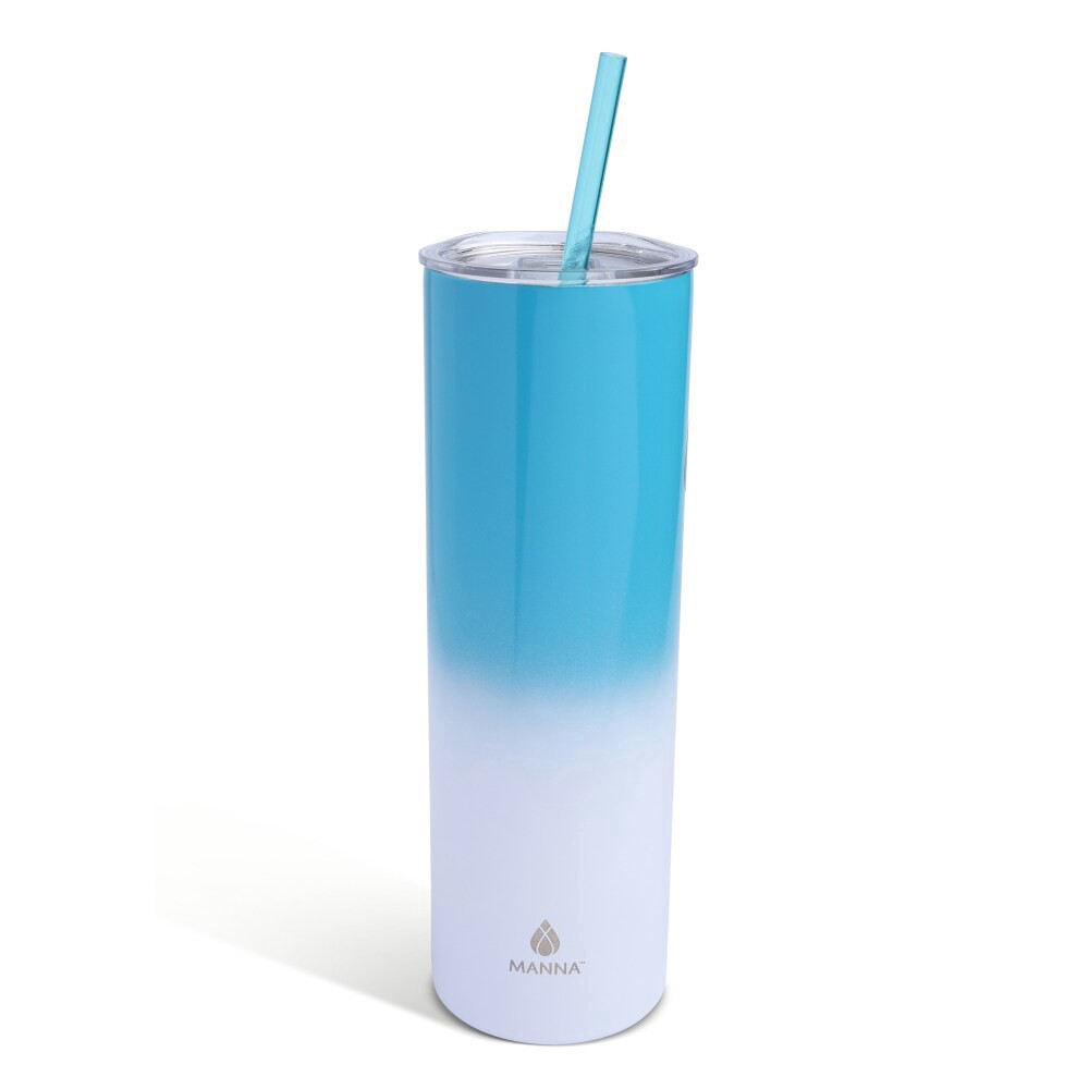 slide 2 of 4, Manna Skinny Tumbler - Peacock Blue, 30 oz