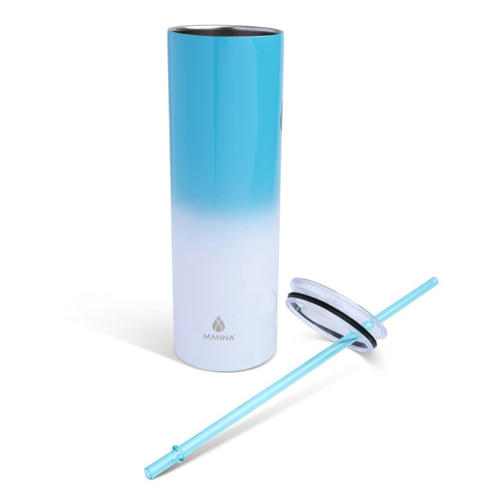 slide 3 of 4, Manna Skinny Tumbler - Peacock Blue, 30 oz