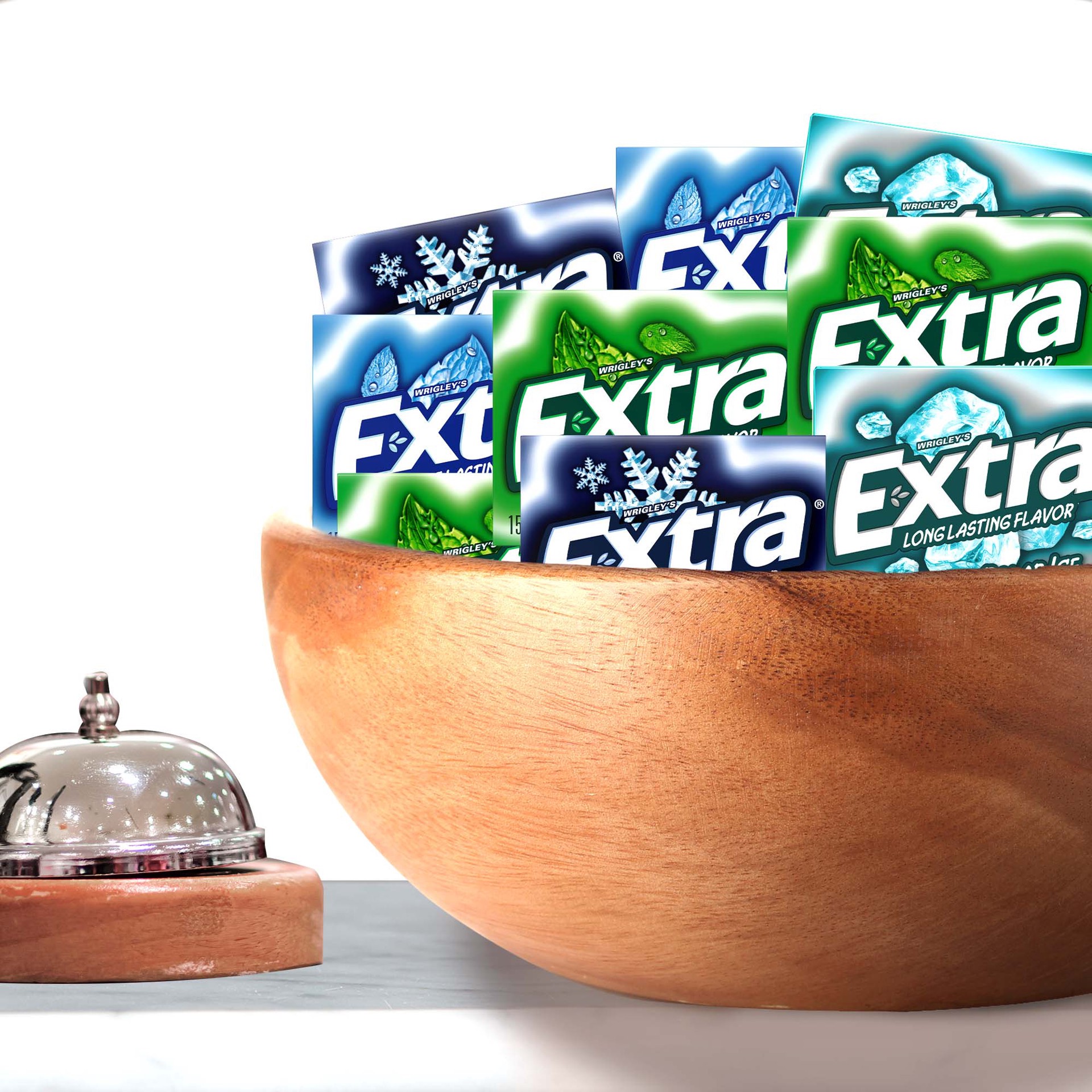 slide 3 of 8, Extra Mint Sugar Free Chewing Gum, Variety Pack, 15-sticks, 18-count, 270 pc