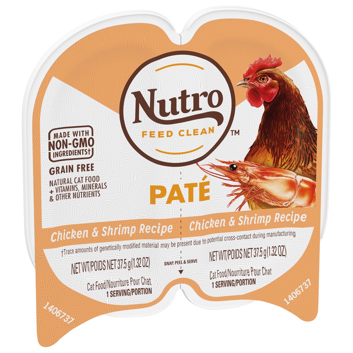 slide 9 of 9, Nutro Grain Free Pate Chicken & Shrimp Recipe Cat Food 2 - 1.32 oz Trays,  