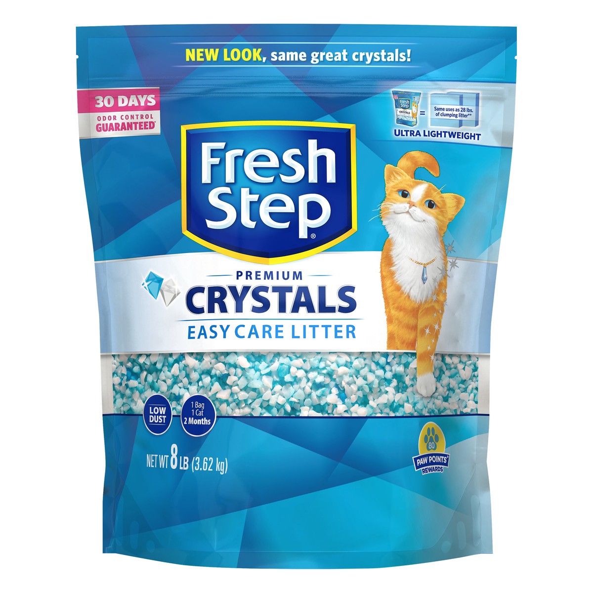 slide 1 of 1, Fresh Step Crystals Premium Scented Cat Litter, 8 lb