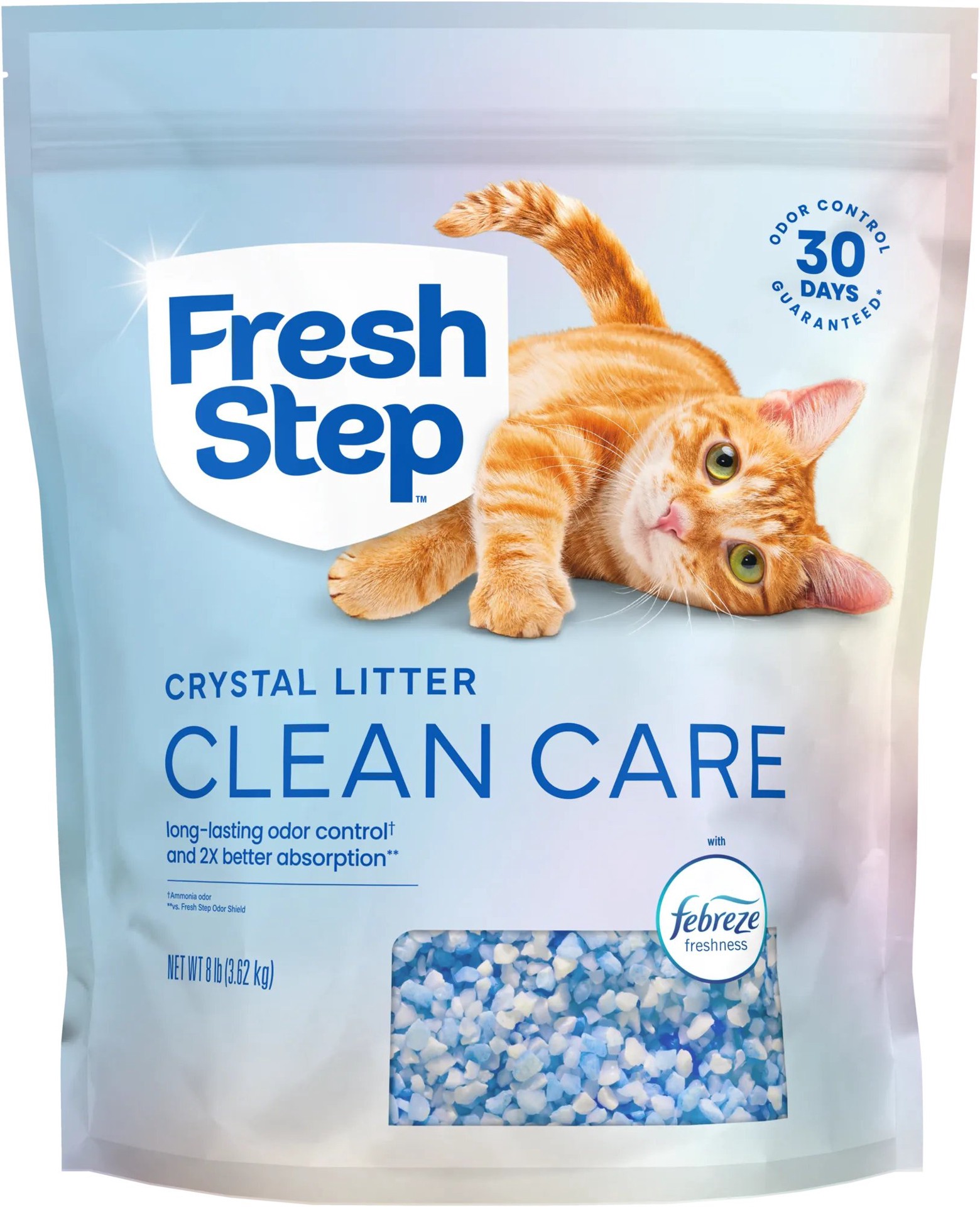 slide 1 of 79, Fresh Step Crystal Litter Clean Care with Febreze Freshness, 8 lb, 8 lb