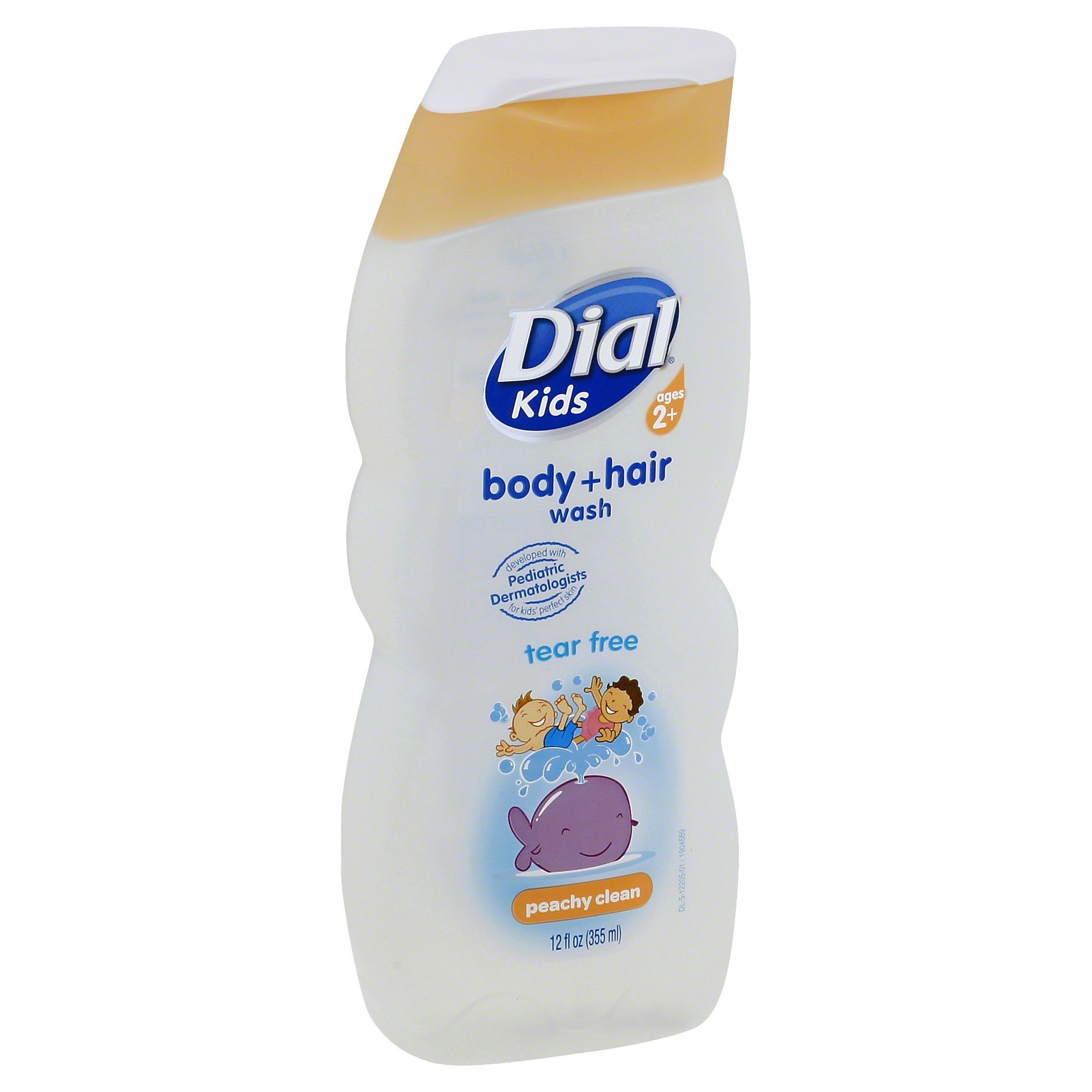 slide 1 of 7, Dial Kids Tear Free Peachy Clean Body + Hair Wash, 12 fl oz