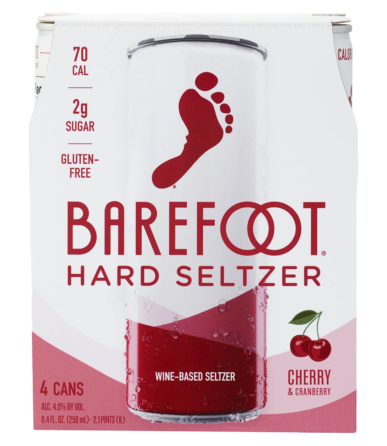 slide 1 of 1, Barefoot Hard Seltzer Cherry & Cranberry, 250 ml