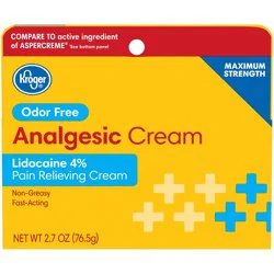 Kroger Odor Free Analgesic Pain Relieving Cream