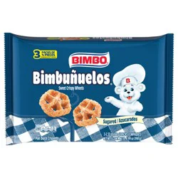 Bimbo Bimbuñuelos Sugar Sweet Crispy Wheels, 3 packs, Pastries, 6.99 oz Tray