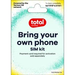 Total Wireless Bring Your Own Phone Prepaid SIM Kit - 3-in-1 Sim Card