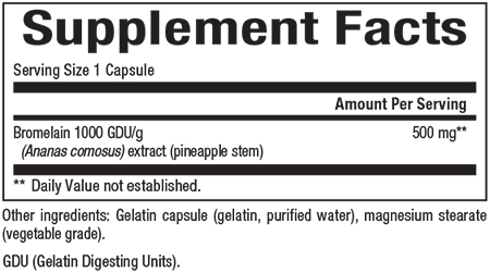 slide 2 of 2, Natural Factors Bromelain, 136 g