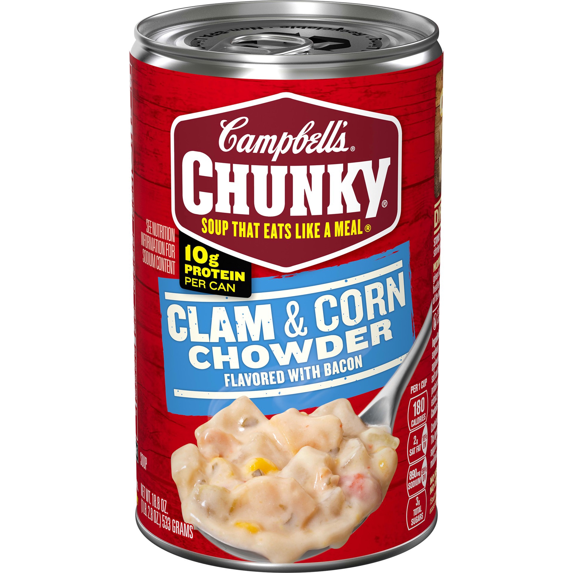 slide 1 of 5, Campbell's Chunky Clam & Corn Chowder With Bacon Soup, 