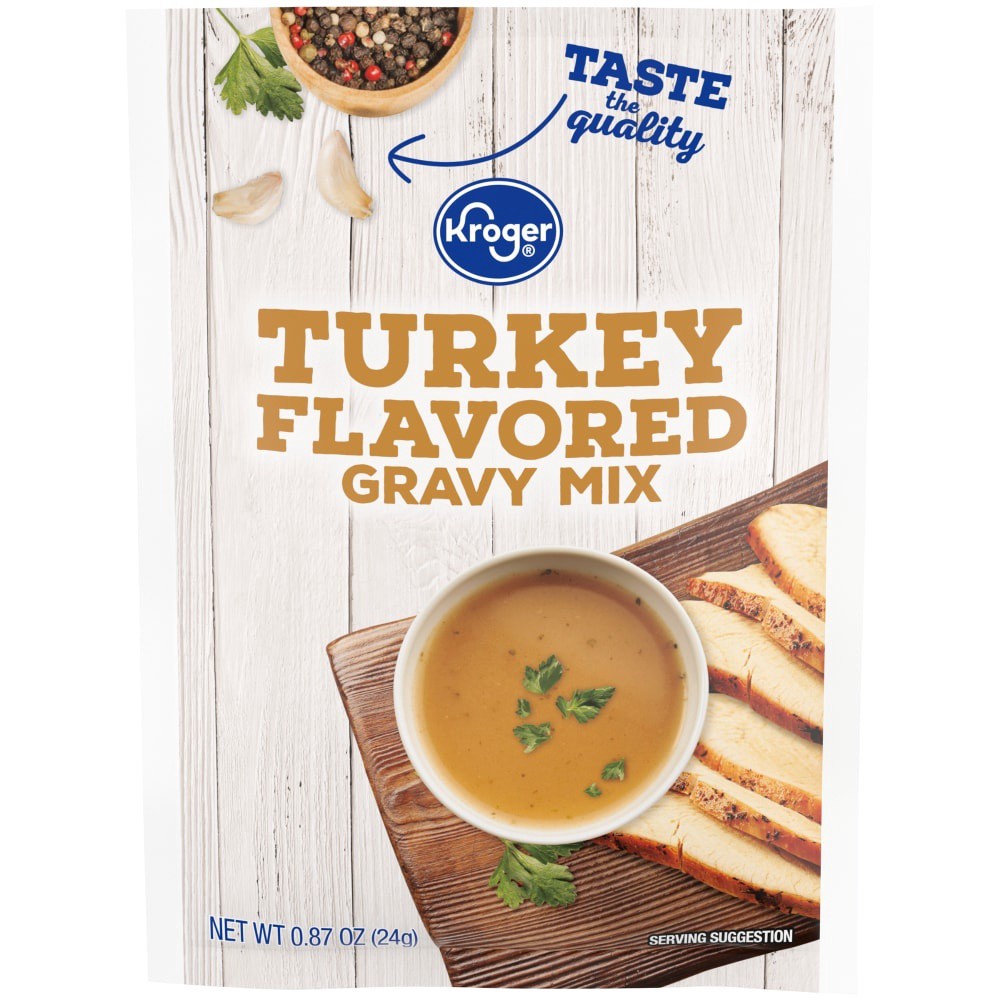 slide 1 of 2, Kroger Turkey Flavored Gravy Mix, 0.87 oz