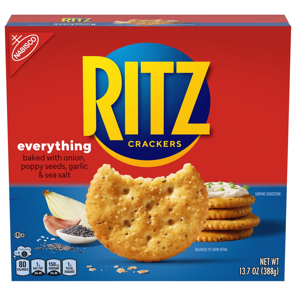 slide 1 of 9, Ritz Everything Crackers 13.7 oz, 13.7 oz