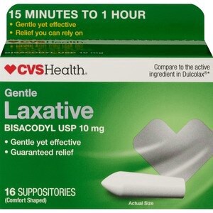 slide 1 of 1, CVS Health Gentle Laxative Suppositories, 16 Ct, 1 ct
