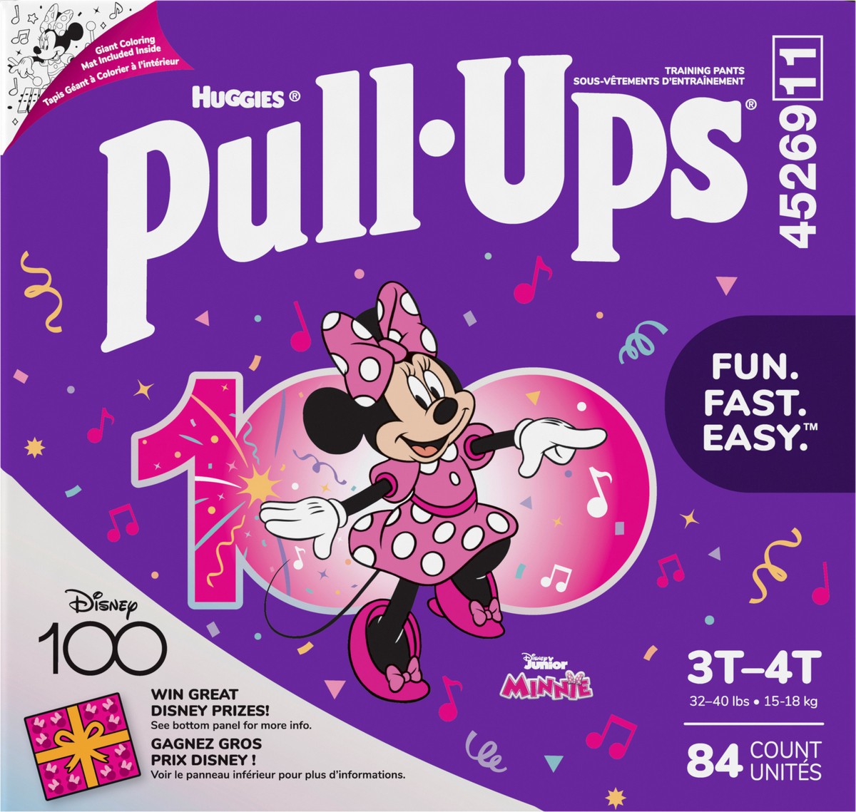 slide 2 of 11, Pull-Ups Girls' Potty Training Pants, 3T-4T (32-40 lbs), 84 Count, 84 ct