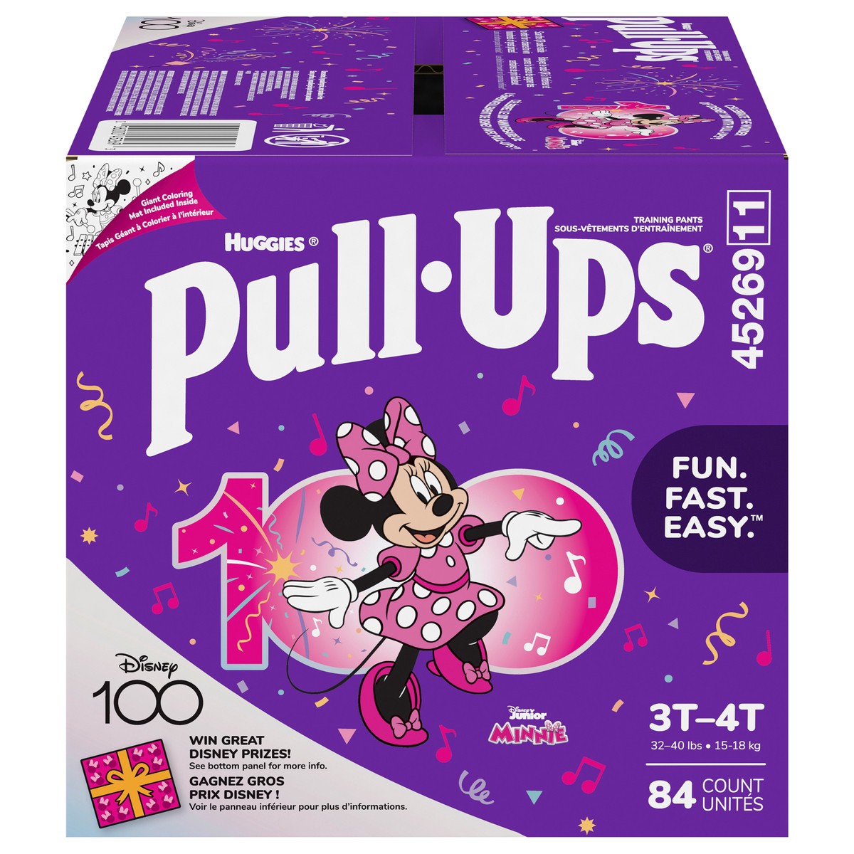 slide 6 of 11, Pull-Ups Girls' Potty Training Pants, 3T-4T (32-40 lbs), 84 Count, 84 ct