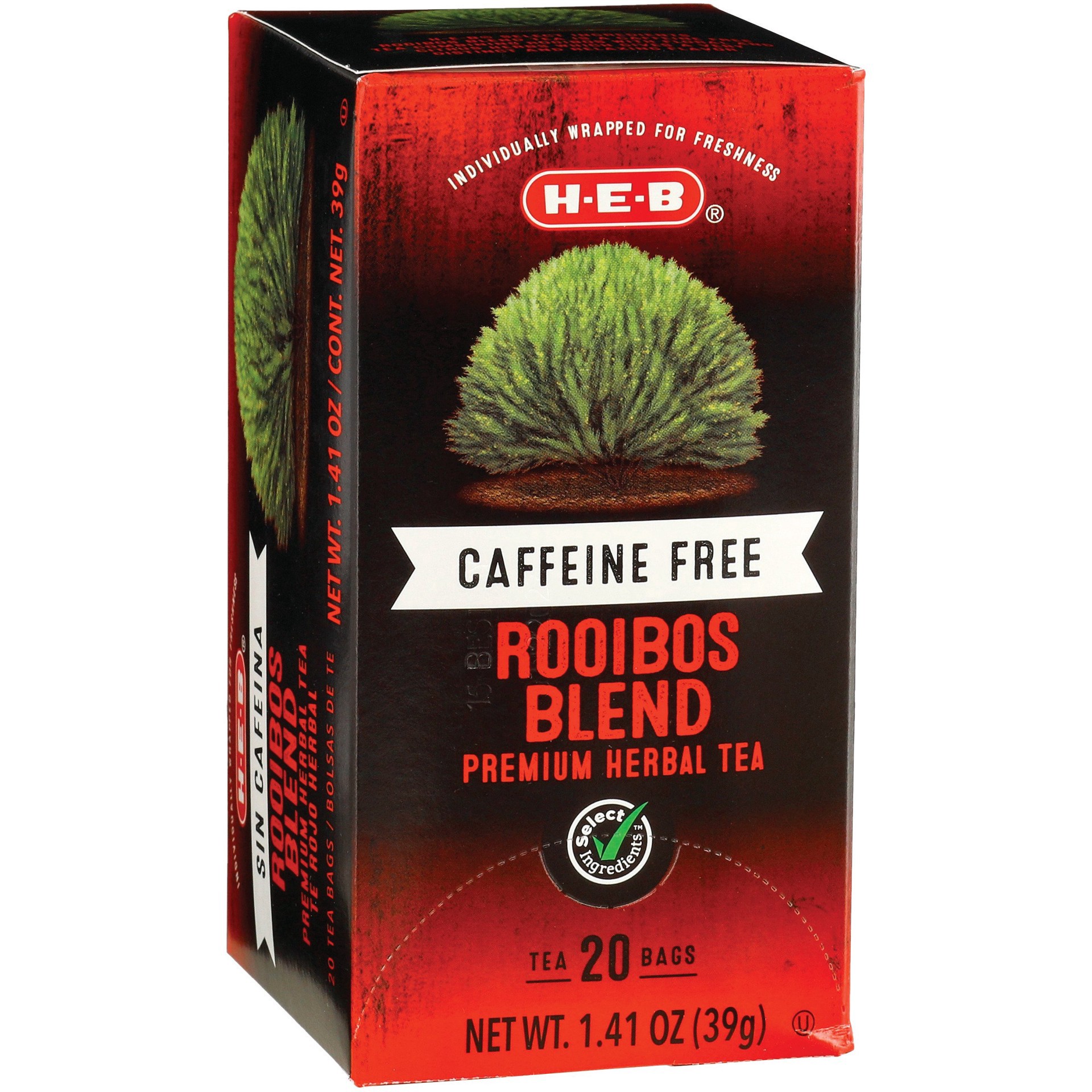 slide 1 of 1, H-B Caffeine Free Red Rooibos Herbal Tea Bags - 20 ct, 20 ct