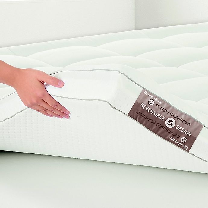 Brookstone BioSense Foam Reversible Full Mattress Topper White 3 in