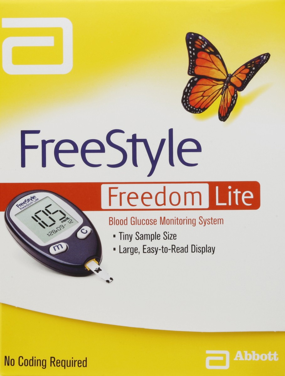 slide 4 of 7, FreeStyle Freedom Lite Blood Glucose Monitoring System, 1 ct