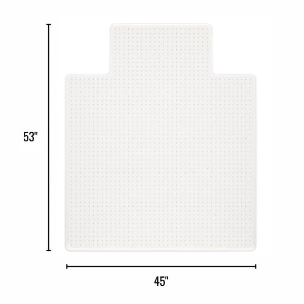 slide 3 of 4, Realspace Medium-Pile Chair Mat With Beveled Edge, 45"" X 53"", Clear, 1 ct