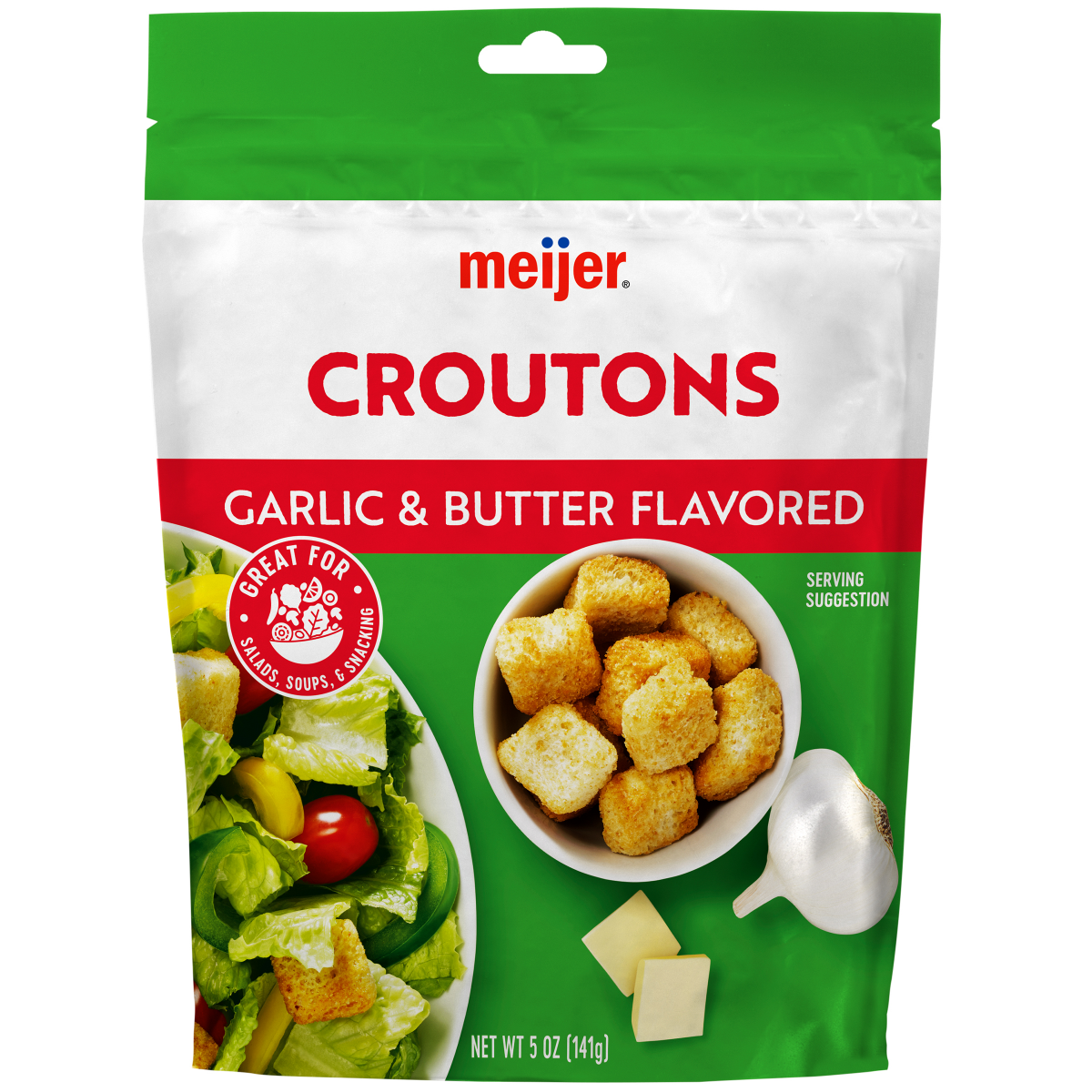 slide 1 of 5, Meijer Garlic and Butter Croutons, 5 oz