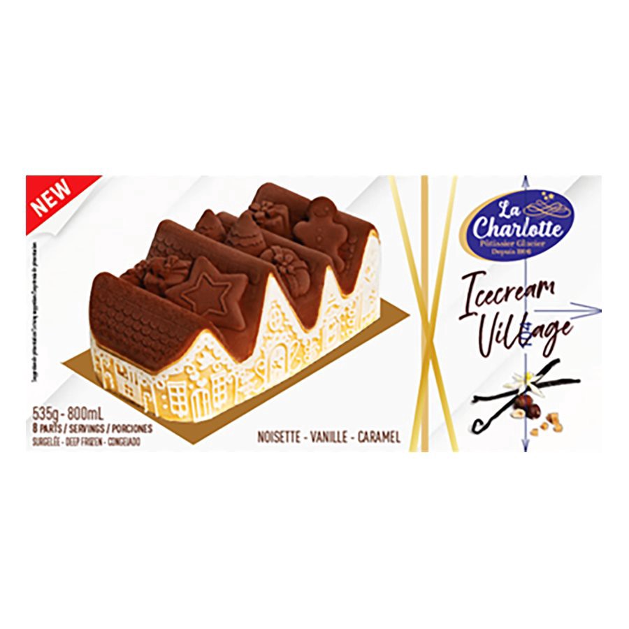 slide 1 of 1, La Charlotte Ice Cream Village Log Cake, 18.72 oz