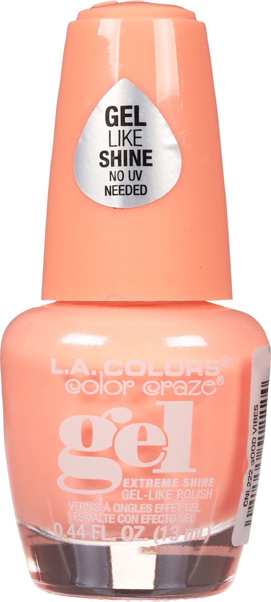 slide 10 of 10, L.A. Colors Color Craze CNL222 Good Vibes Gel Extreme Shine Nail Polish 0.44 fl oz, 0.44 fl oz