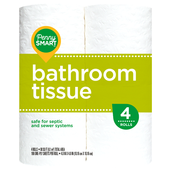 slide 1 of 1, Penny Smart Bath Tissue, 4 ct