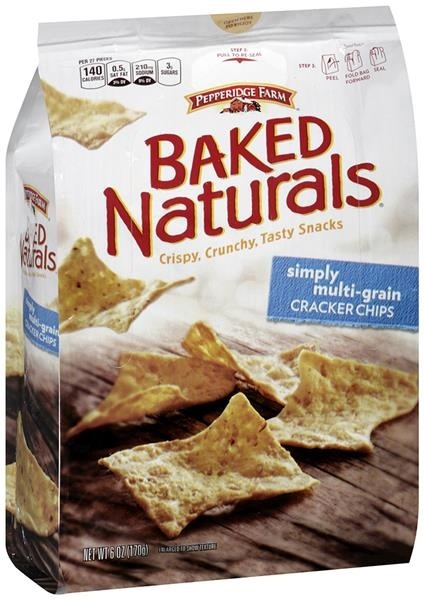 slide 1 of 1, Pepperidge Farm Baked Naturals Simply Multi-Grain Cracker Chips, 6 oz