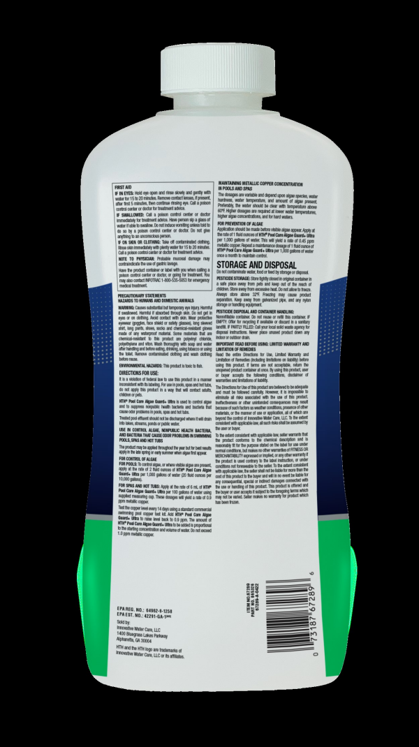 slide 2 of 5, hth Pool Algae Guard +Ultra, 1 qt