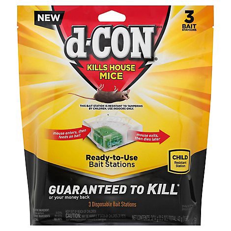 slide 1 of 1, d-CON Bait Station - 3 CT, 3 ct