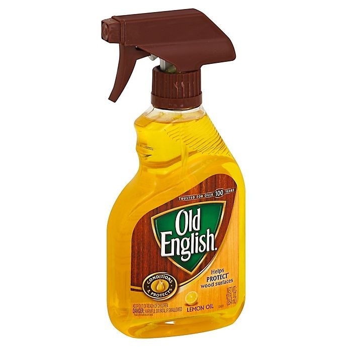 slide 1 of 1, Old English Lemon Oil Furniture Polish with Trigger Sprayer, 12 oz