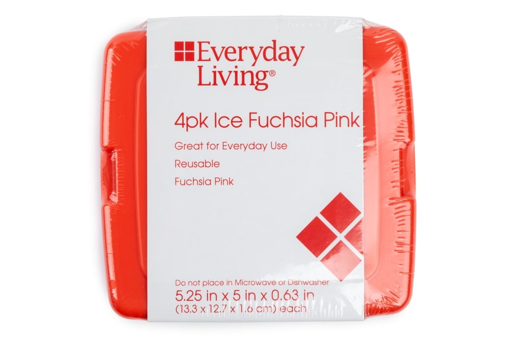 slide 1 of 1, Everyday Living Ice Packs - Fuchsia Pink, 4 ct